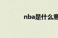 nba是什么意（nba的意思）