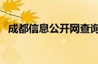 成都信息公开网查询平台（成都信息公开）