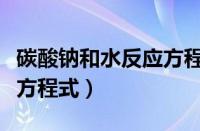 碳酸钠和水反应方程式用量（碳酸钠和水反应方程式）