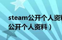 steam公开个人资料公开不了（steam怎么公开个人资料）