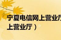 宁夏电信网上营业厅官网a p p（宁夏电信网上营业厅）