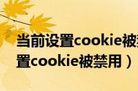 当前设置cookie被禁用将不能使用（当前设置cookie被禁用）