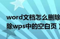 word文档怎么删除空白页最后一页（如何删除wps中的空白页）