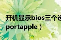 开机显示bios三个选项怎么办（开机显示supportapple）