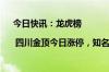 今日快讯：龙虎榜 | 四川金顶今日涨停，知名游资章盟主买入989.73万元