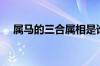 属马的三合属相是谁（属马的三合属相）