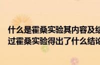 什么是霍桑实验其内容及结论各是什么（什么是霍桑实验通过霍桑实验得出了什么结论）