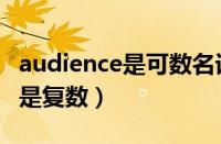 audience是可数名词吗（audience是单数还是复数）