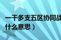 一干多支五区协同战略（一干多支五区协同是什么意思）