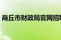 商丘市财政局官网招聘（商丘市财政局官网）