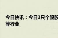 今日快讯：今日3只个股股价创历史新高，主要分布在金融等行业