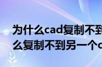 为什么cad复制不到另一个cad无效（cad怎么复制不到另一个cad）