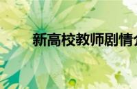 新高校教师剧情介绍（新高校教师）