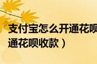 支付宝怎么开通花呗收款个人（支付宝怎么开通花呗收款）