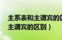 主系表和主谓宾的区别 通俗讲法（主系表和主谓宾的区别）