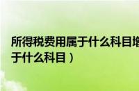 所得税费用属于什么科目增加为什么记借方（所得税费用属于什么科目）