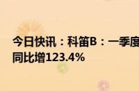 今日快讯：科笛B：一季度已商业化产品收入约3410万元，同比增123.4%