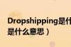 Dropshipping是什么意思（dropshipping是什么意思）