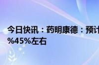 今日快讯：药明康德：预计今年上半年收入将占到全年的42%45%左右