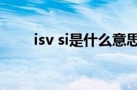 isv si是什么意思（isv是什么意思）