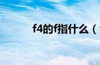 f4的f指什么（f4的功能是什么）