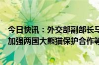 今日快讯：外交部副部长马朝旭会见美国圣迭戈市长，讨论加强两国大熊猫保护合作等议题