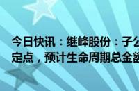 今日快讯：继峰股份：子公司获某头部主机厂座椅总成项目定点，预计生命周期总金额27亿元