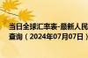 当日全球汇率表-最新人民币兑换阿尔巴尼亚列克汇率汇价查询（2024年07月07日）