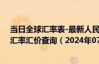 当日全球汇率表-最新人民币兑换圣多美和普林西比多布拉汇率汇价查询（2024年07月07日）