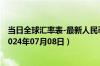 当日全球汇率表-最新人民币兑换南非兰特汇率汇价查询（2024年07月08日）