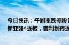 今日快讯：午间涨跌停股分析：30只涨停股 16只跌停股，新亚强4连板，普利制药连续2日20CM跌停