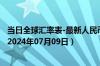 当日全球汇率表-最新人民币兑换智利斯开法汇率汇价查询（2024年07月09日）