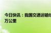 今日快讯：我国交通运输综合实力大幅跃升，总里程超600万公里