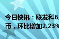 今日快讯：联发科6月净营收430.92亿元新台币，环比增加2.23%