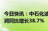 今日快讯：中石化油服：预计上半年归母净利润同比增长38.7%