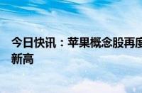 今日快讯：苹果概念股再度拉升，水晶光电午后涨停创历史新高