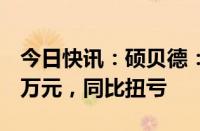 今日快讯：硕贝德：上半年预盈350万元500万元，同比扭亏