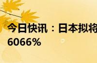 今日快讯：日本拟将温室气体减排新目标定在6066%