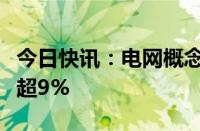 今日快讯：电网概念股持续走低，长高电新跌超9%