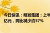 今日快讯：明发集团：上半年未经审核合同销售总额约17.2亿元，同比减少约57%