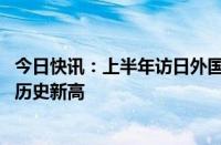 今日快讯：上半年访日外国人数据悉近1778万人次，创同期历史新高