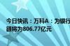 今日快讯：万科A：为银行贷款事项提供担保，对外担保总额将为806.77亿元