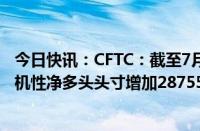 今日快讯：CFTC：截至7月16日当周，COMEX黄金期货投机性净多头头寸增加28755手