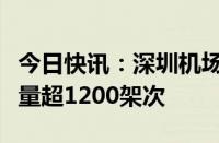 今日快讯：深圳机场：暑运前半个月日均航班量超1200架次