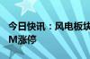 今日快讯：风电板块震荡反弹，海锅股份20CM涨停