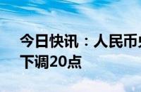 今日快讯：人民币兑美元中间价报7.1335，下调20点