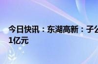 今日快讯：东湖高新：子公司拟向湖北数据集团增资不超3.1亿元