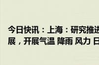 今日快讯：上海：研究推进天气指数期货等天气衍生品的发展，开展气温 降雨 风力 日照等天气指数衍生品设计