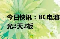 今日快讯：BC电池概念股持续拉升，英诺激光3天2板