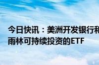 今日快讯：美洲开发银行和巴西多家大行或推出专注亚马孙雨林可持续投资的ETF